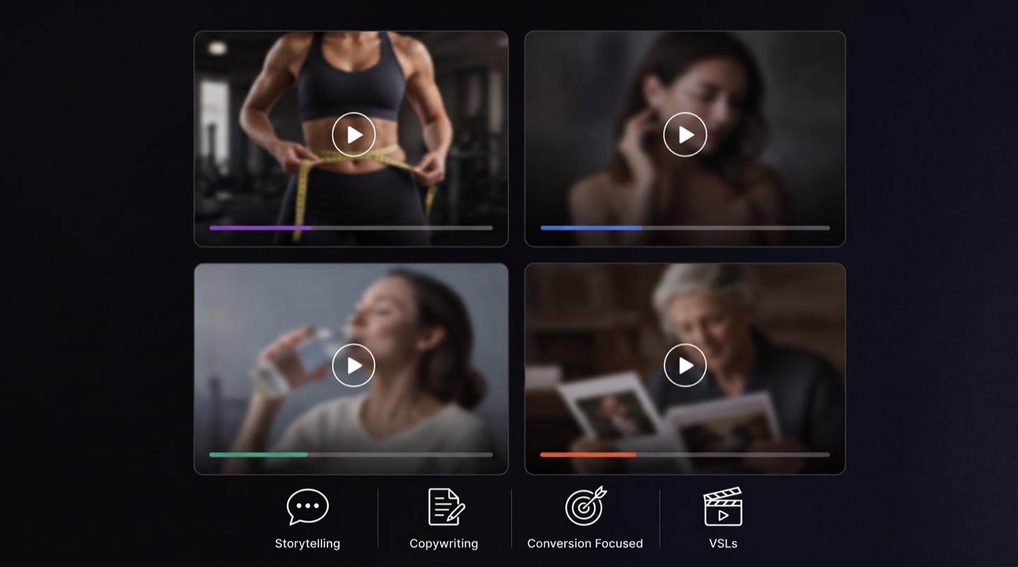 Wolf Labs static advertising portfolio preview with four campaign concepts